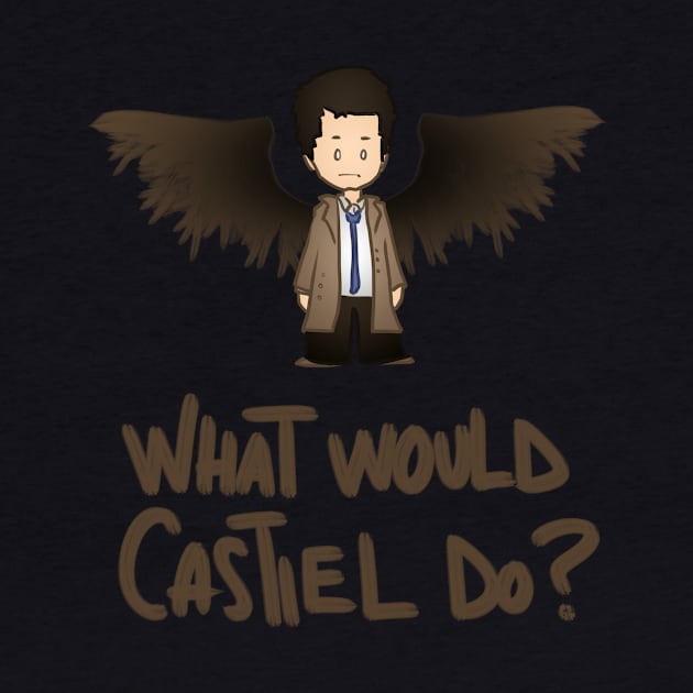 What would Castiel do? (brown version) by ArryDesign